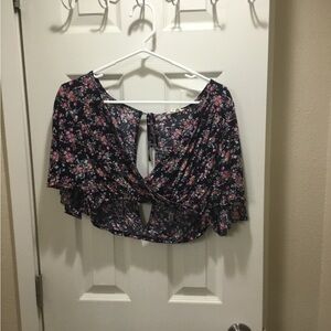 Cotton Candy Floral Crop Top
